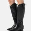 Pier One Leather - Cowboy/Biker Boots - Black 1 Pier One Leather - Cowboy/Biker Boots - Black -Pier One 03bd72a676284880a1c2ae4410a8641f