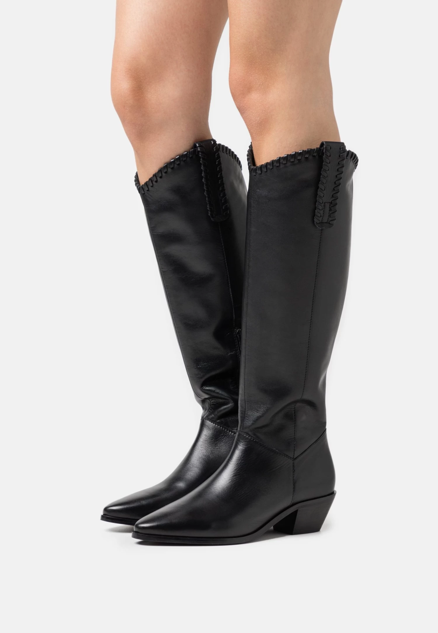 Pier One Leather - Cowboy/Biker Boots - Black 3 Pier One Leather - Cowboy/Biker Boots - Black