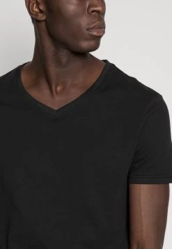 Pier One 5 Pack - Basic T-Shirt - White/Blue/Black -Pier One 04339dc8a41b4f87892bcf5988fa14bc