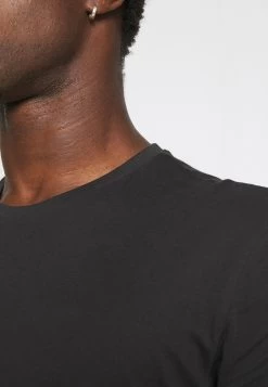 Pier One 3 Pack - Basic T-Shirt - Black/Mottled Dark Grey/Bordeaux -Pier One 04cd6e61680f434c97b57d78f55241fd