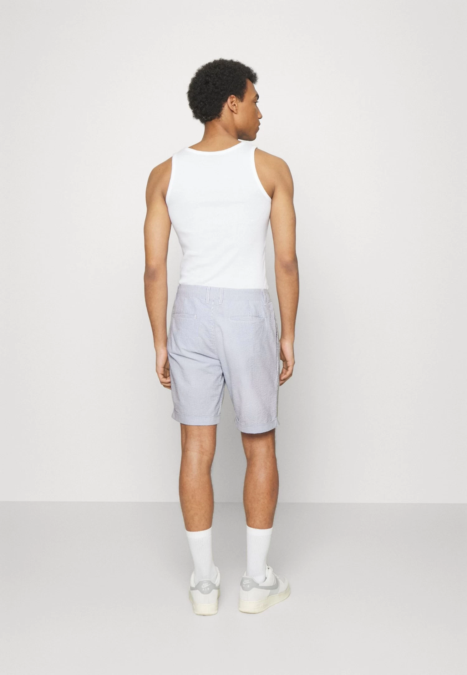 Pier One Pleated Seersucker Short - Shorts - Blue 5 Pier One Pleated Seersucker Short - Shorts - Blue - Image 3