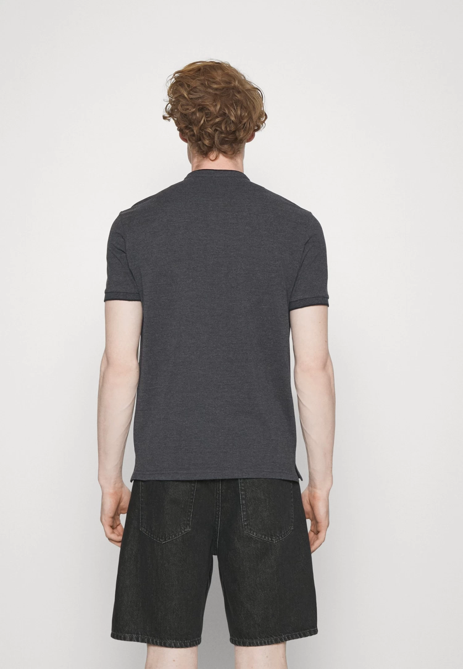 Pier One Basic T-Shirt - Mottled Dark Grey 5 Pier One Basic T-Shirt - Mottled Dark Grey - Image 3