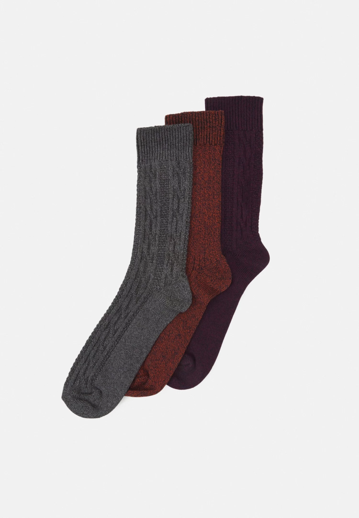 Pier One 3Pack - Socks - Dark Green/Orange/Bordeaux 3 Pier One 3Pack - Socks - Dark Green/Orange/Bordeaux