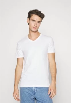 Pier One V Neck Bird Tonal 3 Pack - Basic T-Shirt - Light Brown/White/Dark Blue 14 Pier One V Neck Bird Tonal 3 Pack - Basic T-Shirt - Light Brown/White/Dark Blue -Pier One 1f5463f9c0604b97998b18e77595bc5f