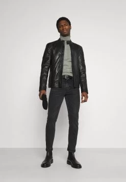 Pier One 2 Pack - Basic Turtleneck - Jumper - Black/Mottled Light Grey