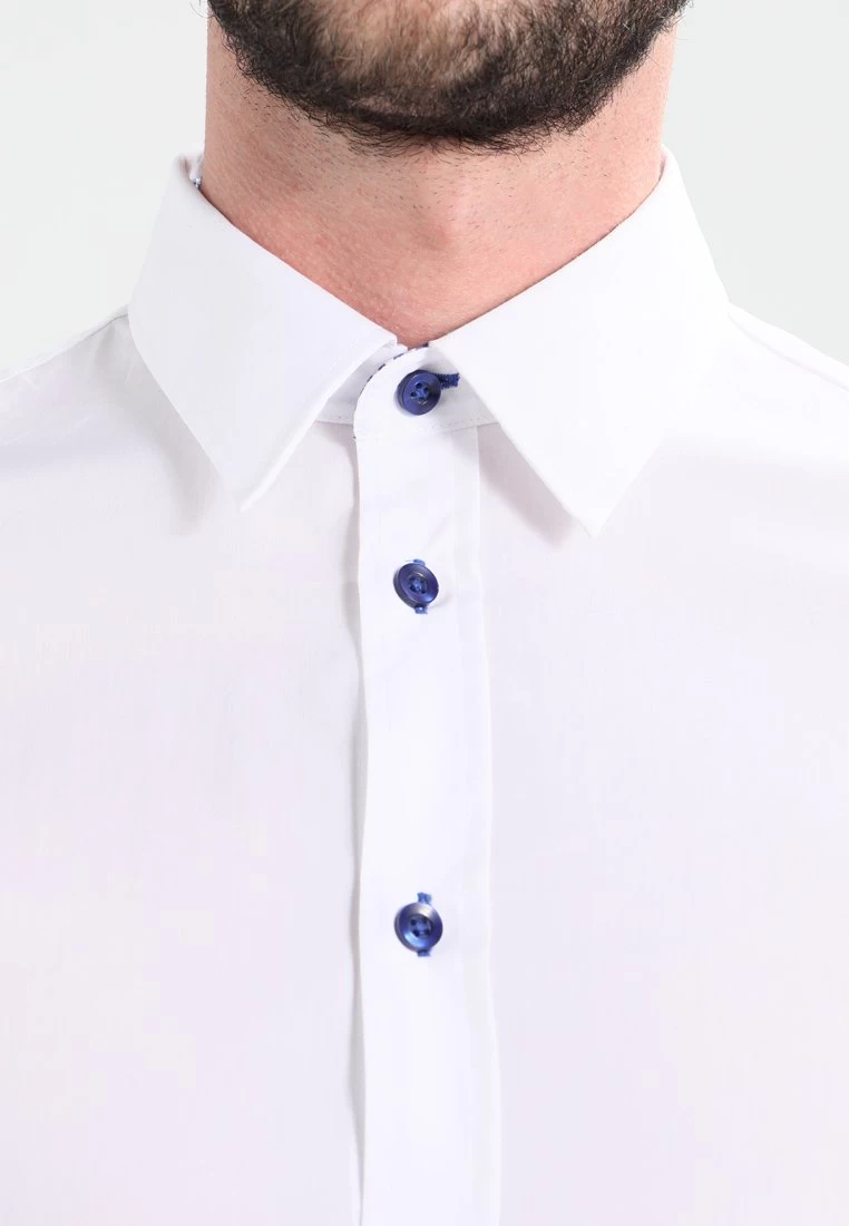 Pier One Shirt - White/Blue 6 Pier One Shirt - White/Blue - Image 4