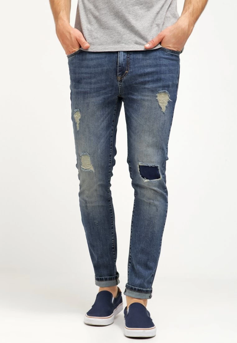 Pier One Slim Fit Jeans - Destroyed Denim 3 Pier One Slim Fit Jeans - Destroyed Denim