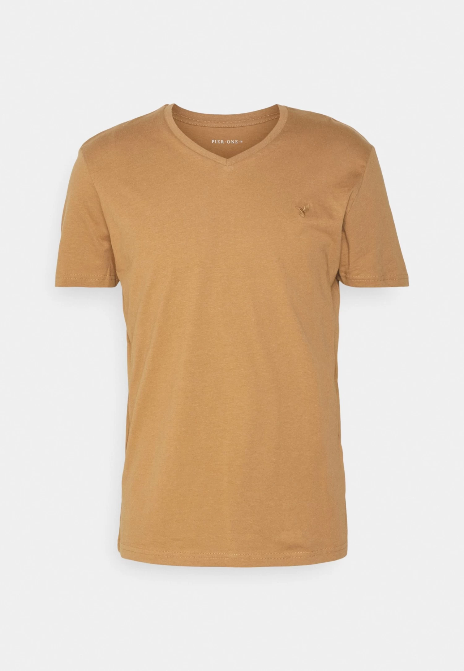Pier One V Neck Bird Tonal 3 Pack - Basic T-Shirt - Light Brown/White/Dark Blue 9 Pier One V Neck Bird Tonal 3 Pack - Basic T-Shirt - Light Brown/White/Dark Blue - Image 7