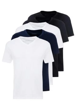 Pier One 5 Pack - Basic T-Shirt - White/Blue/Black -Pier One 2819a515ceaa41a7b996144dea7390c3