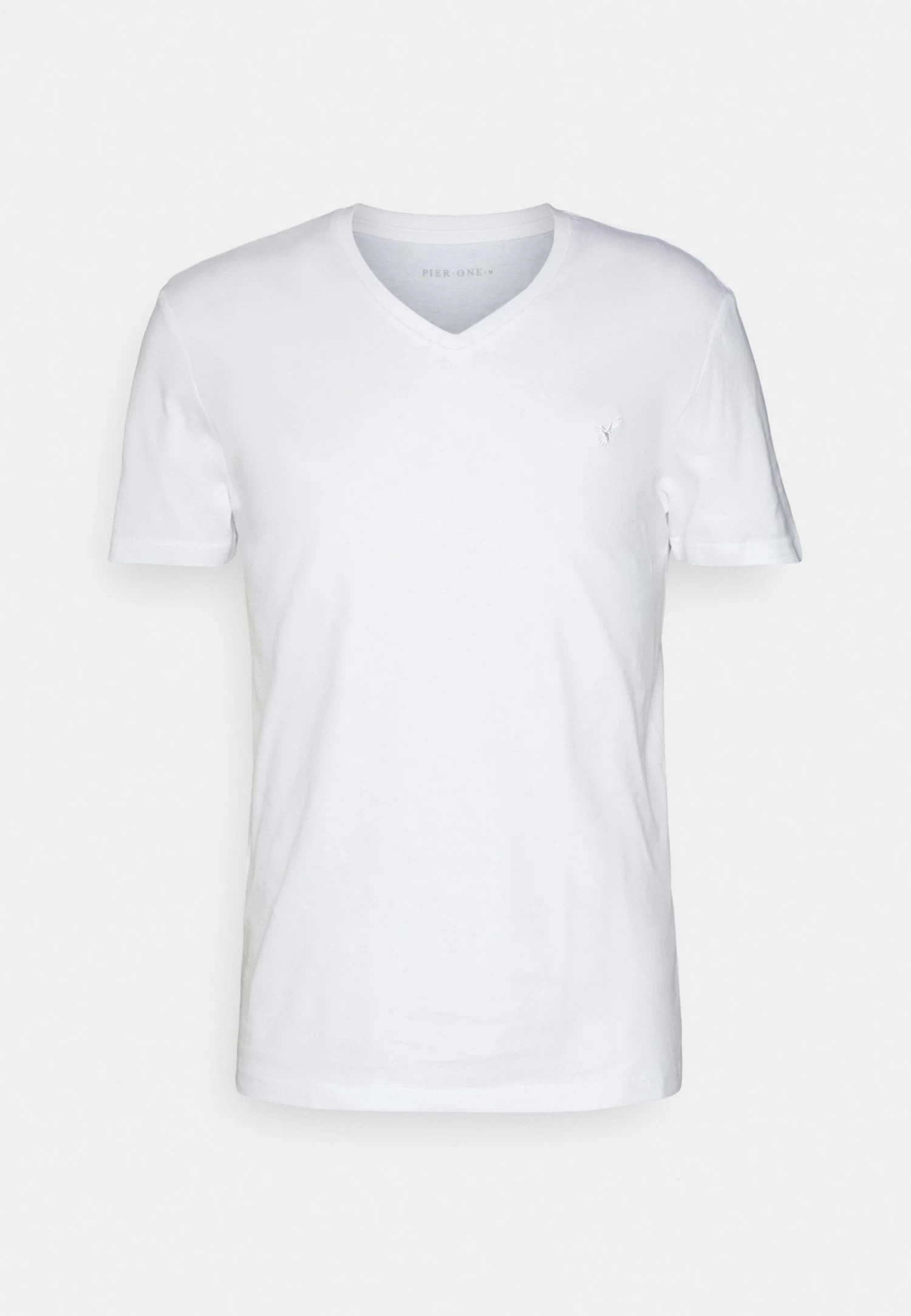 Pier One V Neck Bird Tonal 3 Pack - Basic T-Shirt - Light Brown/White/Dark Blue 11 Pier One V Neck Bird Tonal 3 Pack - Basic T-Shirt - Light Brown/White/Dark Blue - Image 9