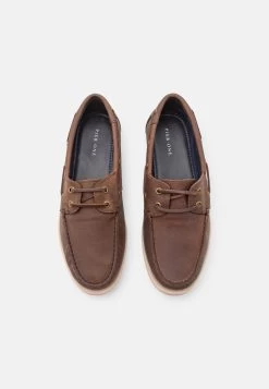 Pier One Leather Unisex - Boat Shoes - Brown 11 Pier One Leather Unisex - Boat Shoes - Brown -Pier One 2cc90d7654d14629a73fee92c91bd40d