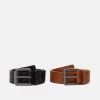 Pier One 2 Pack Unisex - Belt - Black/Cognac -Pier One 2f8356d00e94424e9b370f49a86d96f0