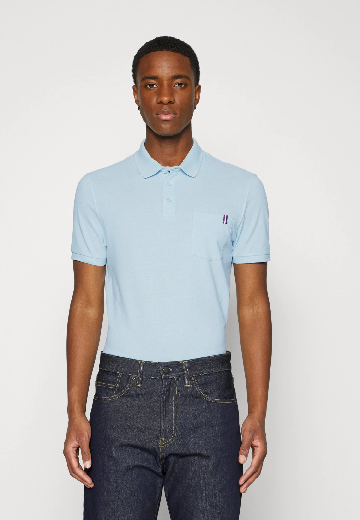 Pier One 2 Pack - Polo Shirt - Light Blue/Black 4 Pier One 2 Pack - Polo Shirt - Light Blue/Black - Image 2