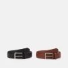 Pier One 2 Pack - Belt - Brown/Black -Pier One 3460666fa3784f91aa1eb7fe7aadcc06