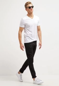 Pier One 2 Pack - Basic T-Shirt - White/Black