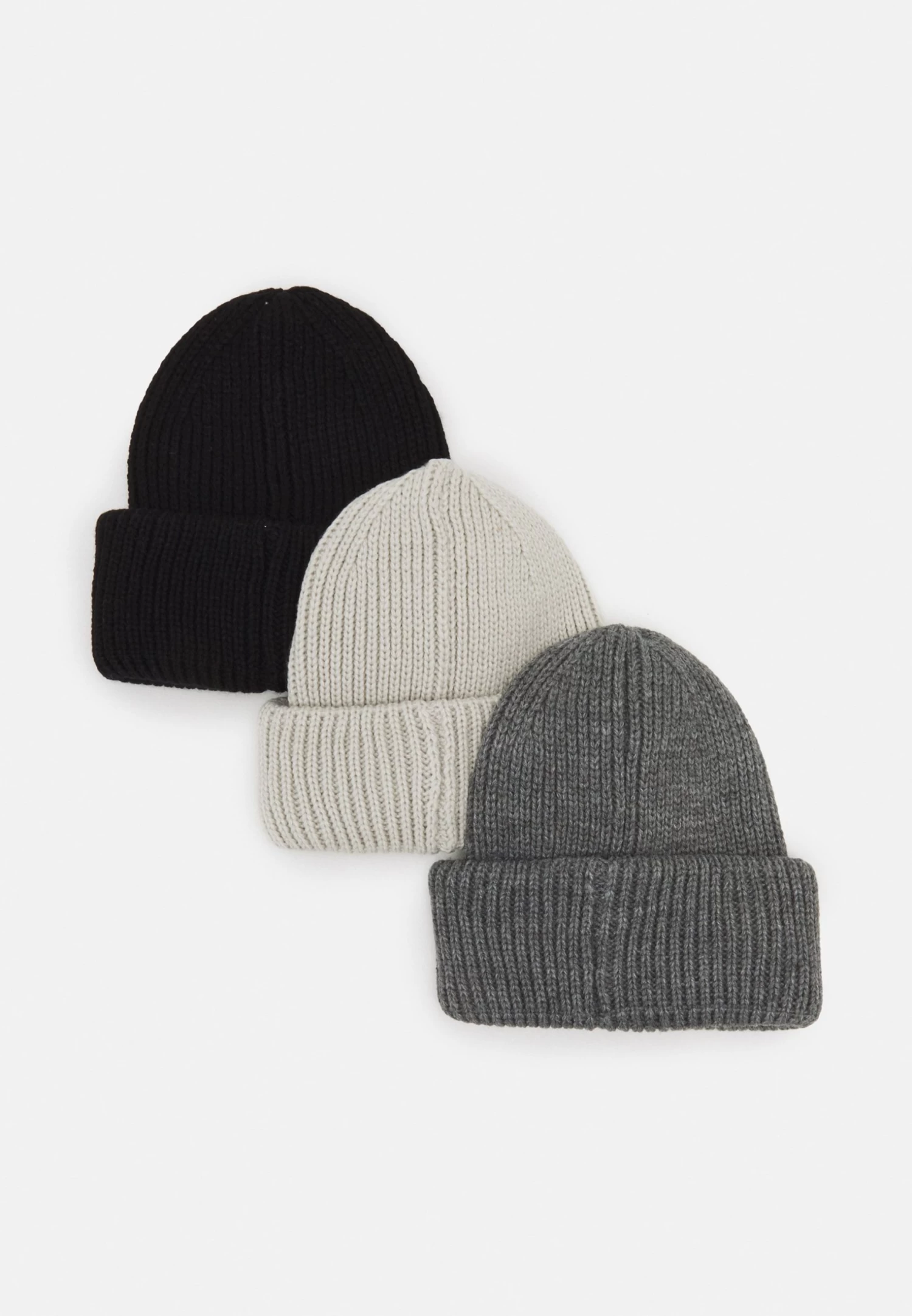 Pier One Unisex 3 Pack - Beanie - Black/Dark Grey/Off-White 4 Pier One Unisex 3 Pack - Beanie - Black/Dark Grey/Off-White - Image 2