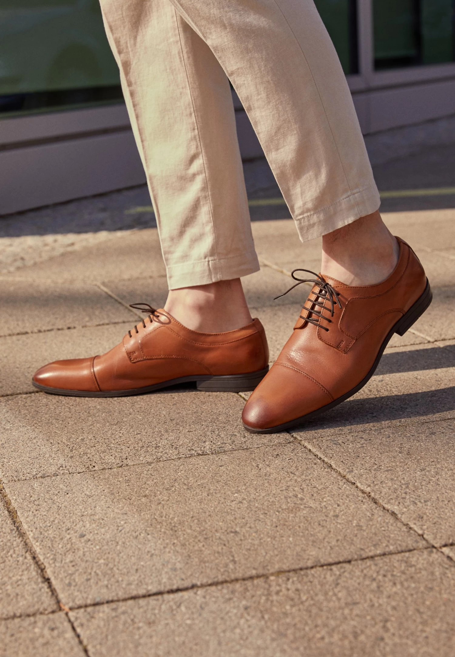 Pier One Leather - Smart Lace-Ups - Cognac 4 Pier One Leather - Smart Lace-Ups - Cognac - Image 2