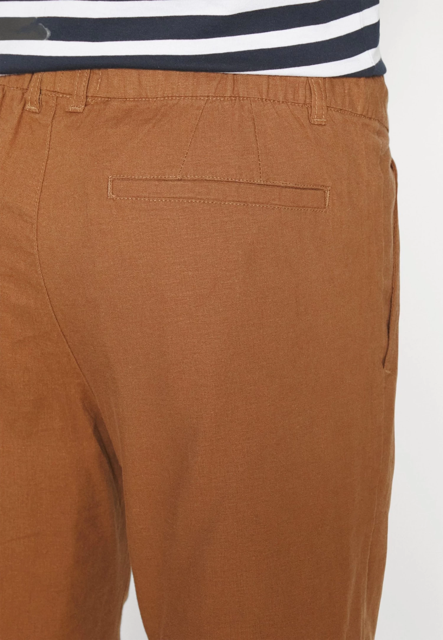 Pier One Linen Blend Drawcord Shorts- Shorts - Brown 8 Pier One Linen Blend Drawcord Shorts- Shorts - Brown - Image 6