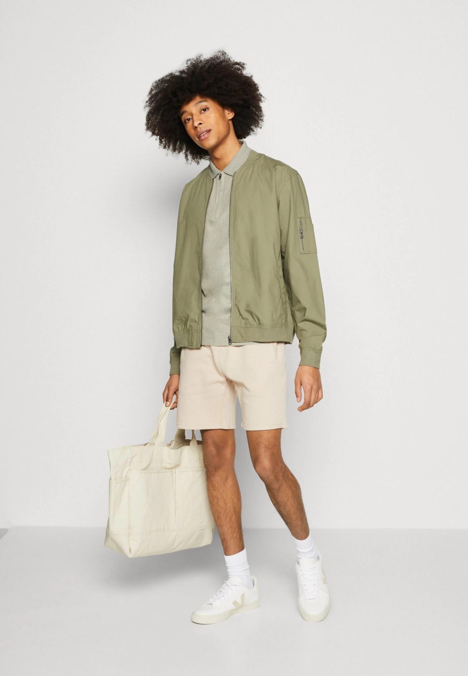 Pier One Bomber Jacket - Olive 4 Pier One Bomber Jacket - Olive - Image 2