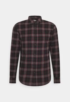 Pier One Shirt - Mottled Dark Grey / Bordeaux