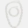 Pier One Set Unisex - Necklace - Silver-Coloured -Pier One 5466d22e6c454c09a0b9f95aa09e9a34