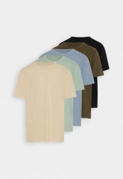 Pier One 5 Pack - Basic T-Shirt - Mint/Off-White/Khaki -Pier One 5b5778993dfc4612b1bc7d2cac39f5f3