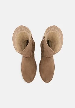 Pier One Leather Winter Boot - Boots - Taupe -Pier One 6764689a7b054af99a293cad010b9f7b