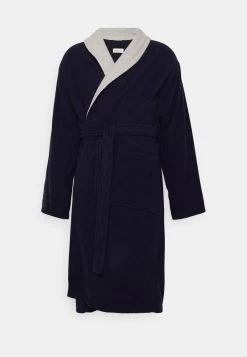 Pier One Shawl Towel Bathrobe - Dressing Gown -Dark Blue -Pier One 67f610d064e84b5daaa9a12f82d45b4b