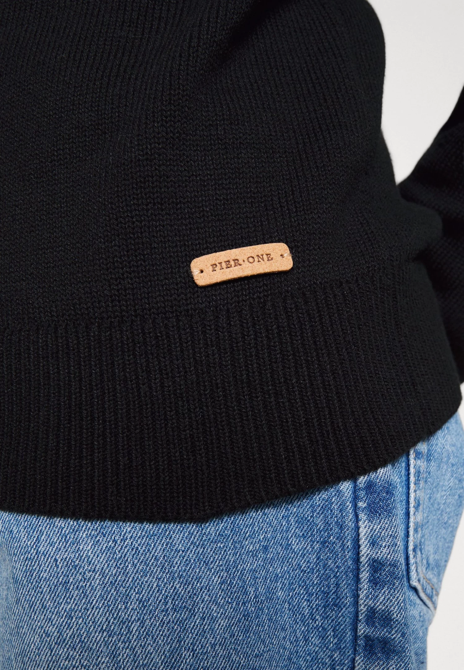 Pier One Structure Block High Collar - Cardigan - Black 8 Pier One Structure Block High Collar - Cardigan - Black - Image 6