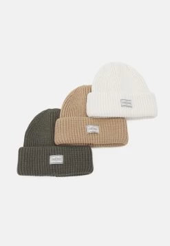Pier One Unisex 3 Pack - Beanie - Beige/Green/White