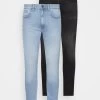 Pier One 2 Pack - Jeans Skinny Fit - Light Blue/Black 2 Pier One 2 Pack - Jeans Skinny Fit - Light Blue/Black -Pier One 744b89c1ac6d4b31aed9ac3336ccd67b