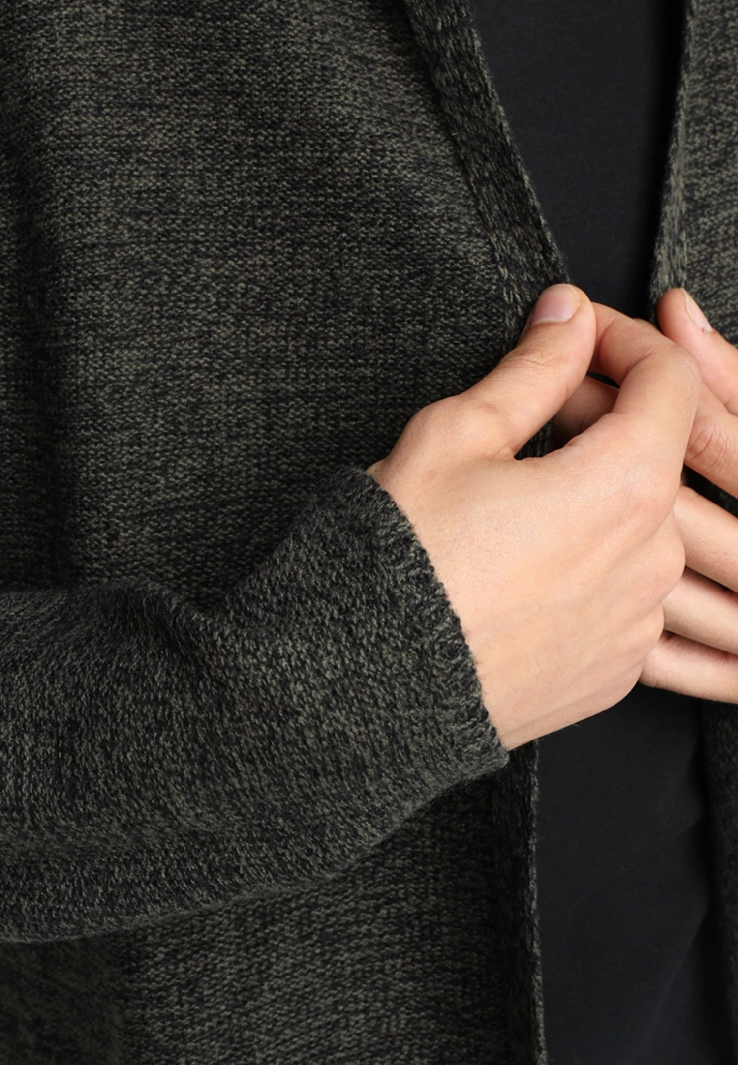 Pier One Cardigan - Black/Olive 7 Pier One Cardigan - Black/Olive - Image 5