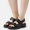 Pier One Leather- Sandals - Black -Pier One 78e54eccd9e44fe8b9b433cbbbee109e