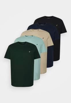 Pier One 5 Pack - Basic T-Shirt - Dark Green/Beige/Light Blue 14 Pier One 5 Pack - Basic T-Shirt - Dark Green/Beige/Light Blue -Pier One 7af36362bd71478faf64c035d446b9b1