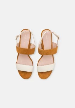 Pier One Leather- Sandals - White/Cognac 13 Pier One Leather- Sandals - White/Cognac -Pier One 7bf1f83e1cba4f3fa26b89379bf96b29