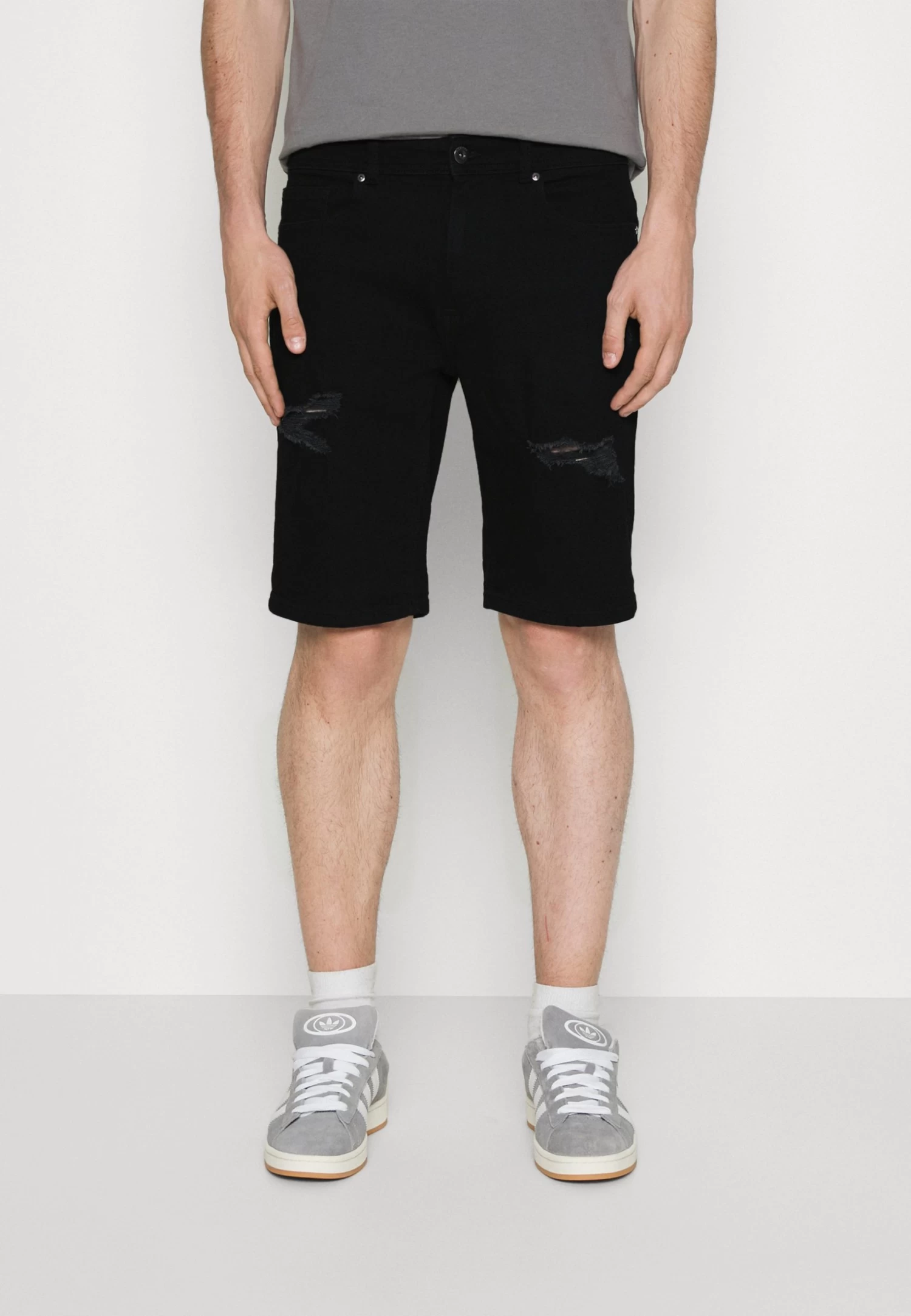 Pier One Unisex 2 Pack - Denim Shorts - Blue/Black Denim 4 Pier One Unisex 2 Pack - Denim Shorts - Blue/Black Denim - Image 2