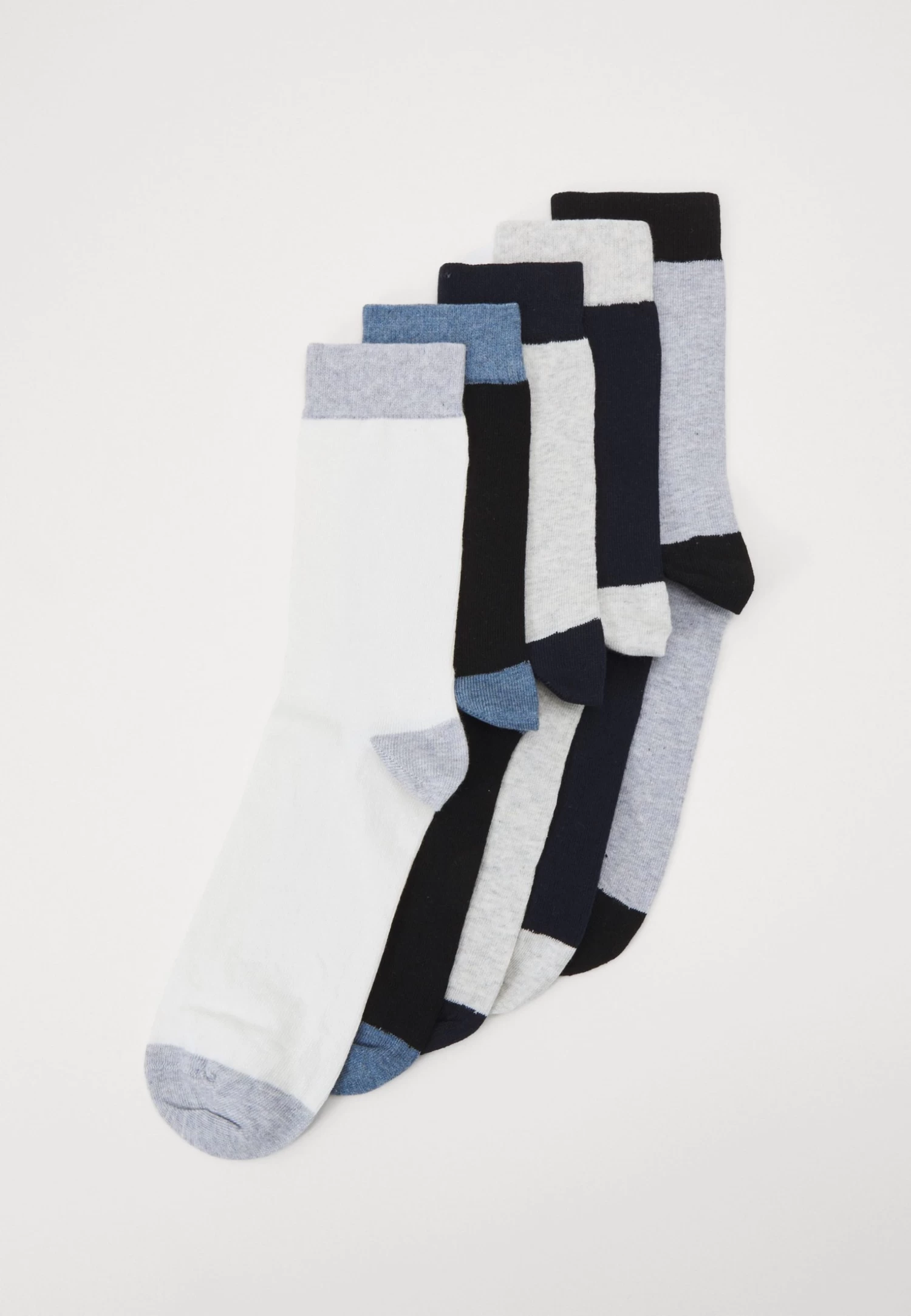Pier One 5 Pack - Socks - Mottled Light Grey/Dark Blue/Black 3 Pier One 5 Pack - Socks - Mottled Light Grey/Dark Blue/Black