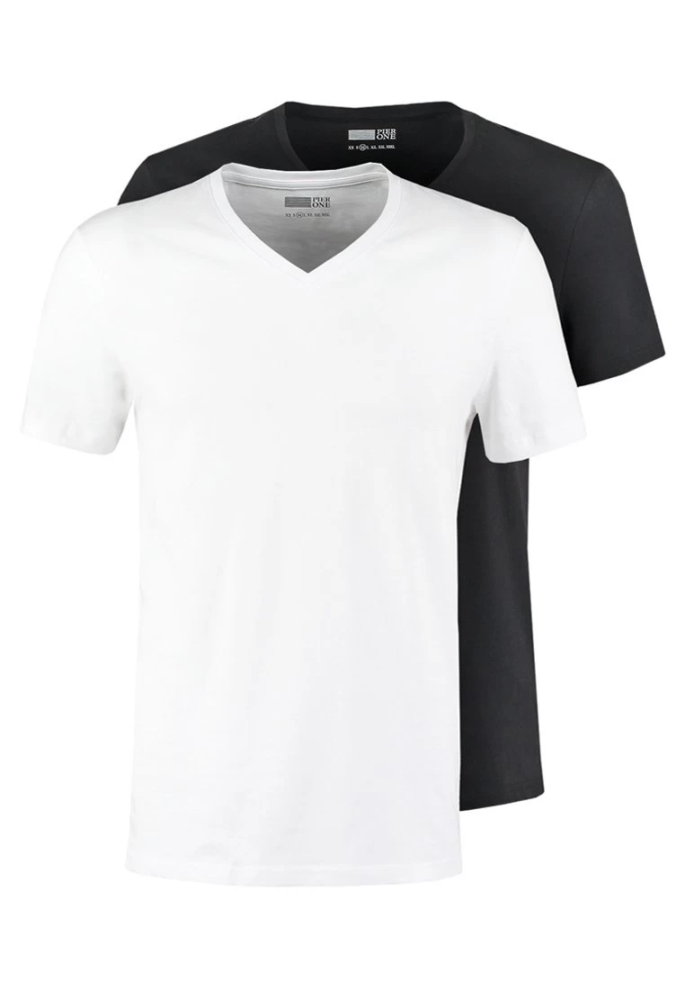Pier One 2 Pack - Basic T-Shirt - White/Black 8 Pier One 2 Pack - Basic T-Shirt - White/Black - Image 6
