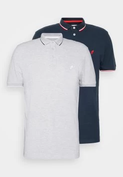 Pier One 2 Pack - Polo Shirt - Light Grey/Dark Blue -Pier One 80fc7d2c93fe45a4bd2b3e1128ea88bd