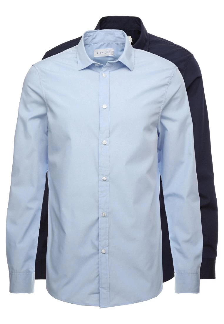 Pier One 2 Pack - Formal Shirt - Light Blue/Dark Blue 8 Pier One 2 Pack - Formal Shirt - Light Blue/Dark Blue - Image 6
