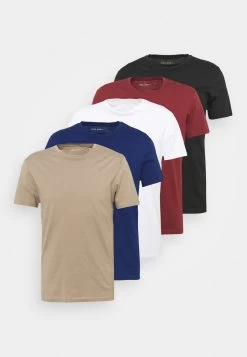 Pier One 5 Pack - Basic T-Shirt - White/Black/Bordeaux -Pier One 821a9428a35f403f8260cec51cee307c