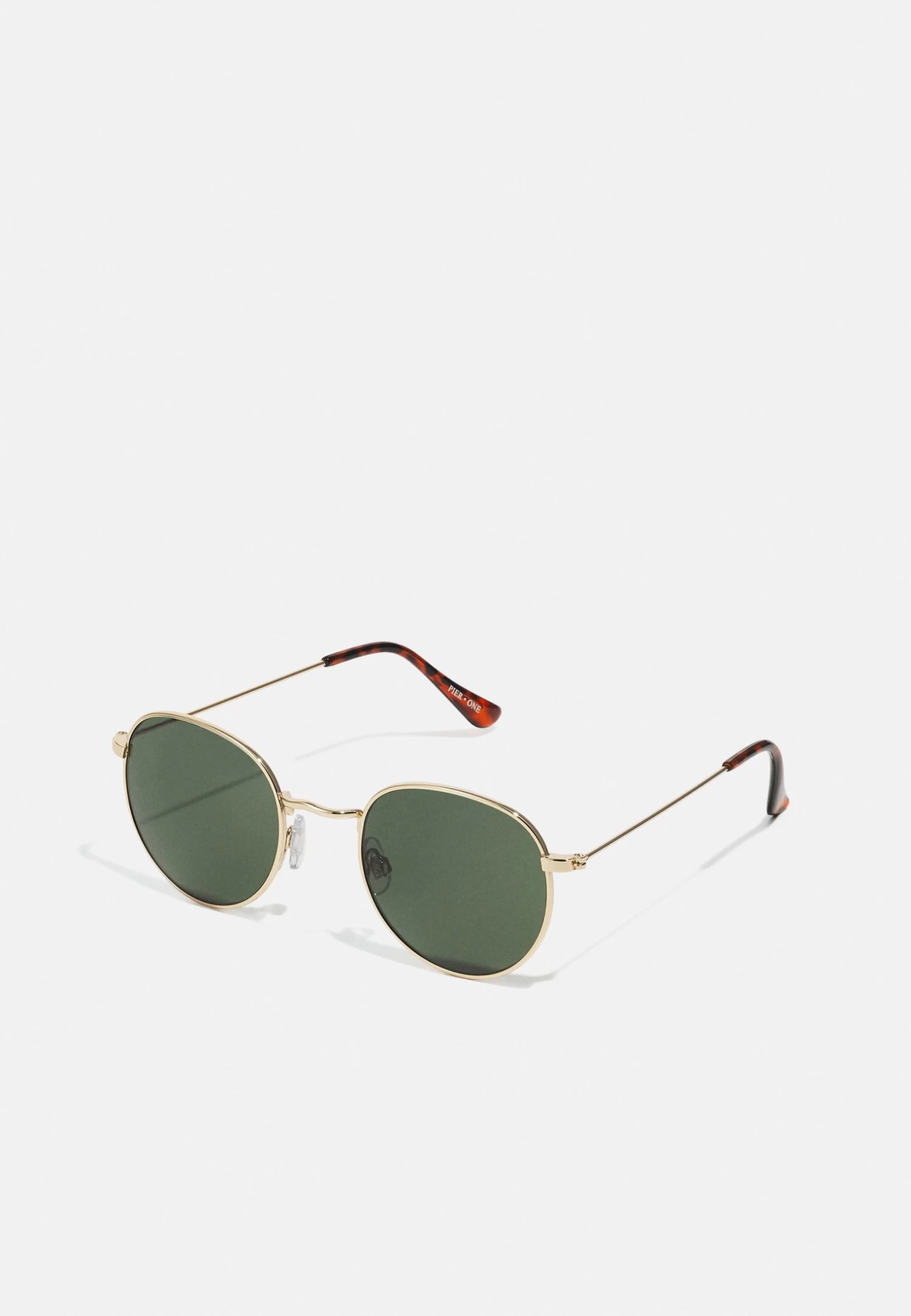 Pier One Unisex - Sunglasses - Gold-Coloured/Green 3 Pier One Unisex - Sunglasses - Gold-Coloured/Green