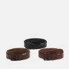 Pier One 3 Pack Unisex - Belt - Black/Brown /Cognac
