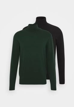 Pier One 2 Pack - Basic Turtleneck - Jumper - Black/Dark Green 12 Pier One 2 Pack - Basic Turtleneck - Jumper - Black/Dark Green -Pier One 903218958e2e432c9ae54008d290ccf6