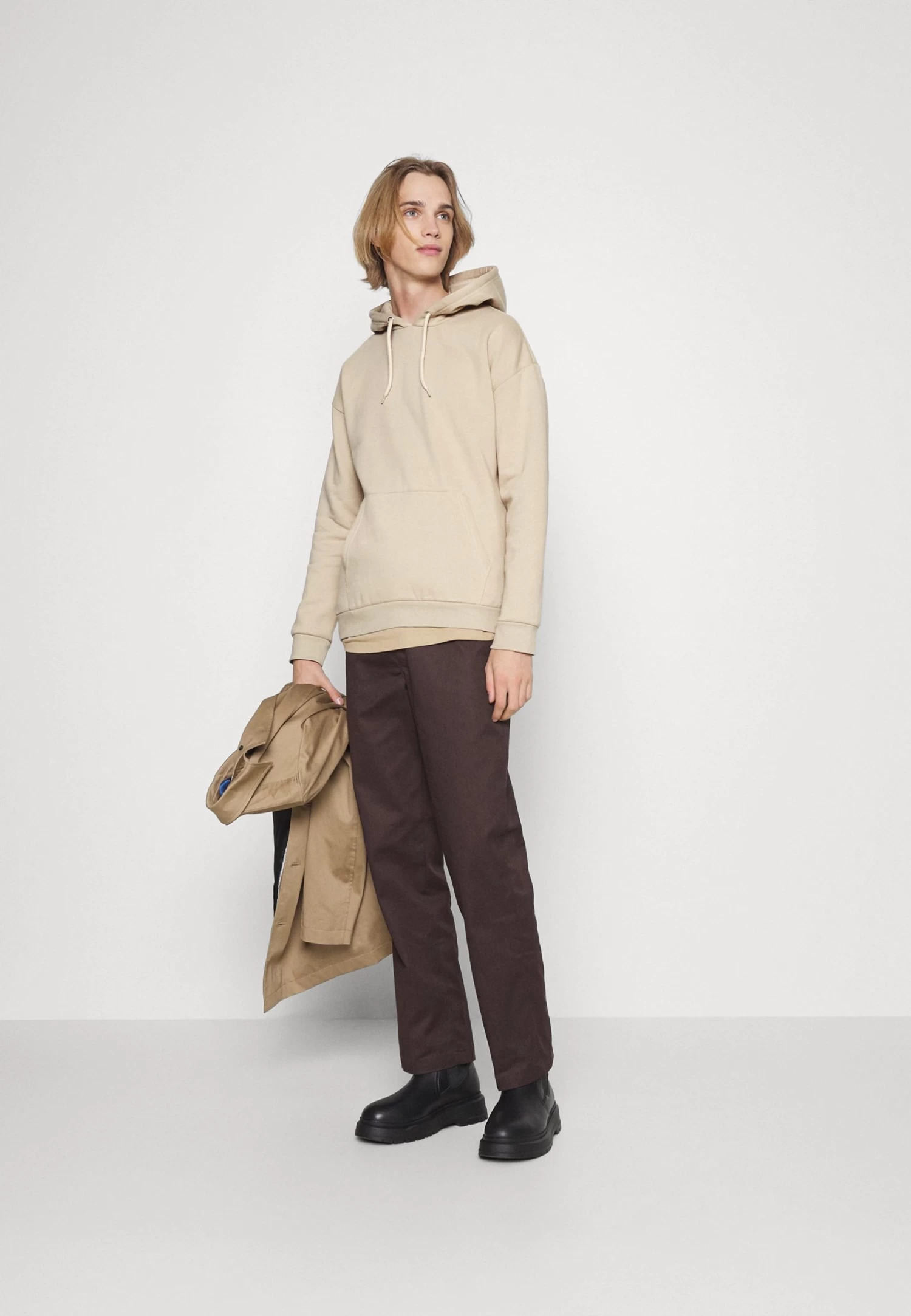 Pier One 2 Pack - Hoodie - Black/ Beige 3 Pier One 2 Pack - Hoodie - Black/ Beige