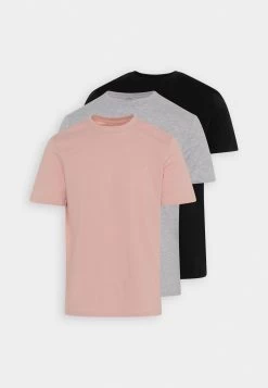 Pier One 3 Pack - Basic T-Shirt - Mottled Light Grey/Pink/Black 15 Pier One 3 Pack - Basic T-Shirt - Mottled Light Grey/Pink/Black -Pier One 99867f7702c549b5b66de9a87bff9eae