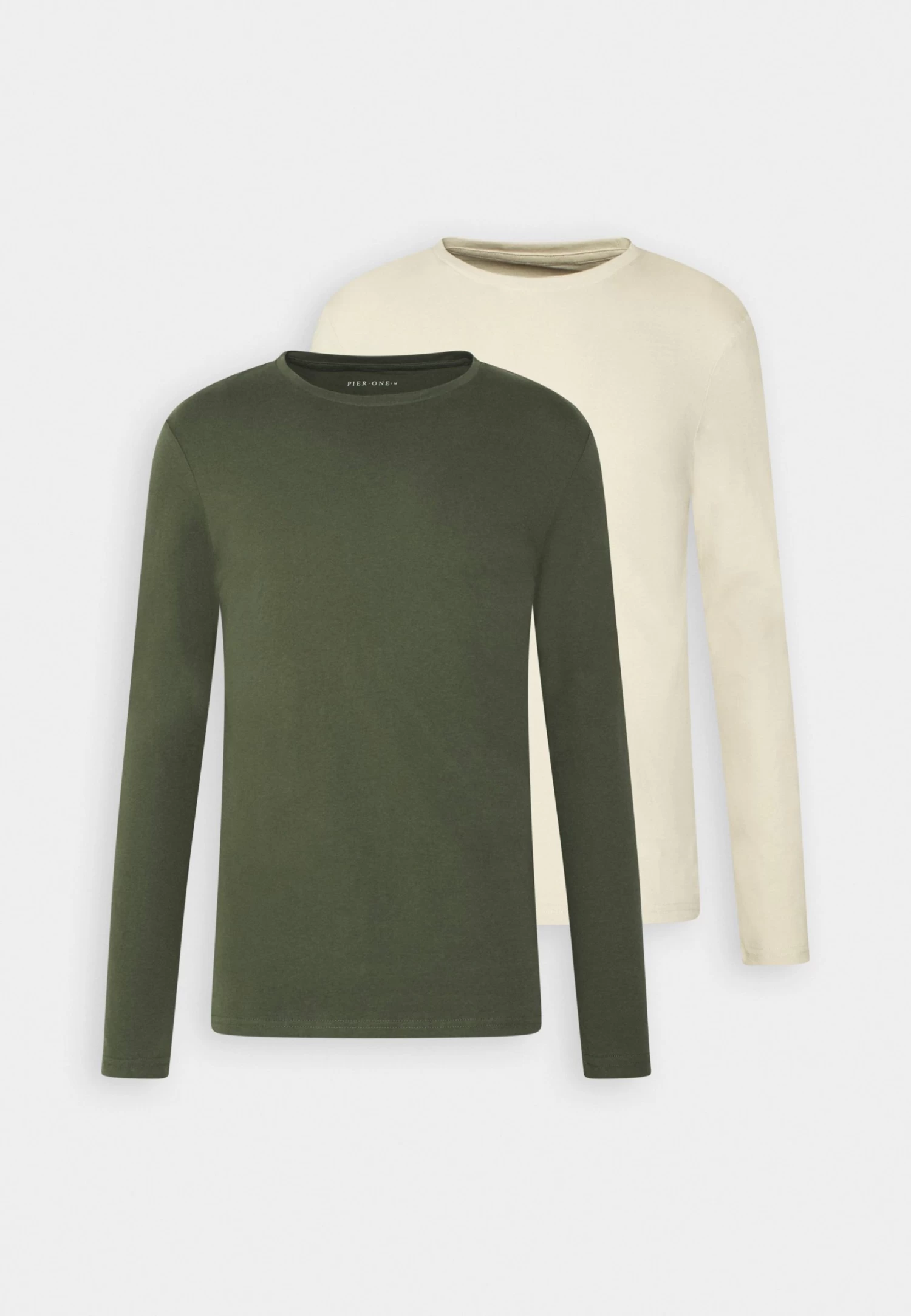 Pier One 2 Pack - Long Sleeved Top - Off-White/Dark Green 7 Pier One 2 Pack - Long Sleeved Top - Off-White/Dark Green - Image 5
