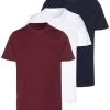 Pier One 3 Pack - Basic T-Shirt - White/Dark Blue/Red -Pier One b22996cf8ea74e22b29cab897962d0ba