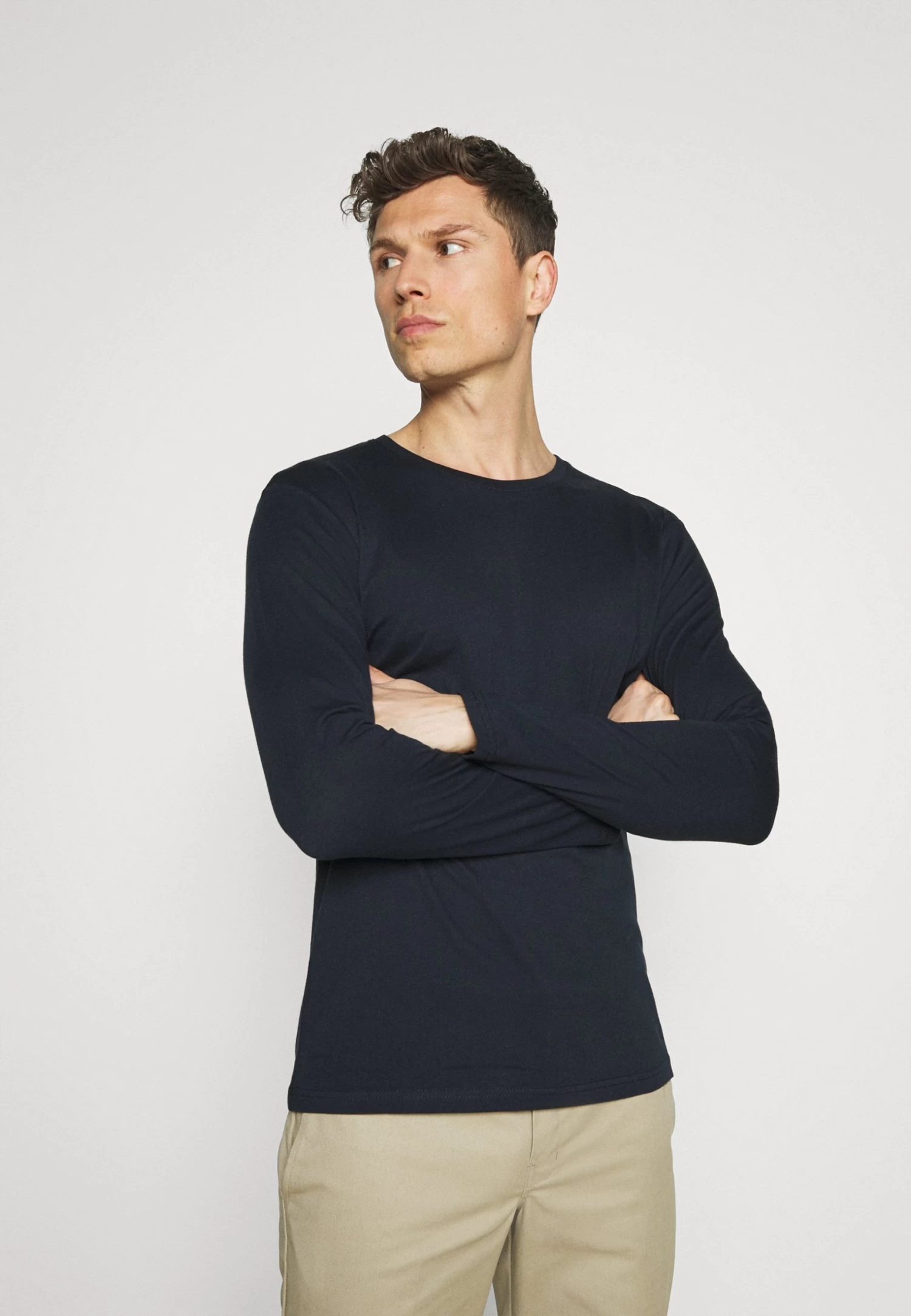 Pier One 2 Pack - Long Sleeved Top - Dark Blue/Mottled Grey 6 Pier One 2 Pack - Long Sleeved Top - Dark Blue/Mottled Grey - Image 4