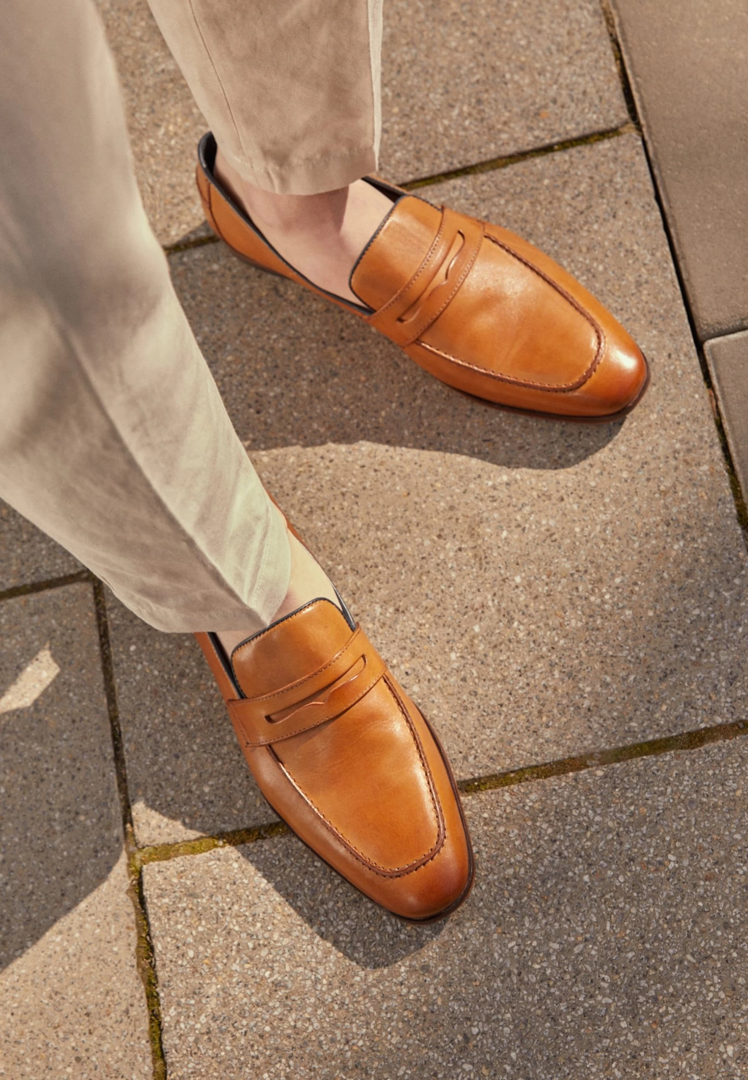 Pier One Leather - Smart Slip-Ons - Camel 4 Pier One Leather - Smart Slip-Ons - Camel - Image 2